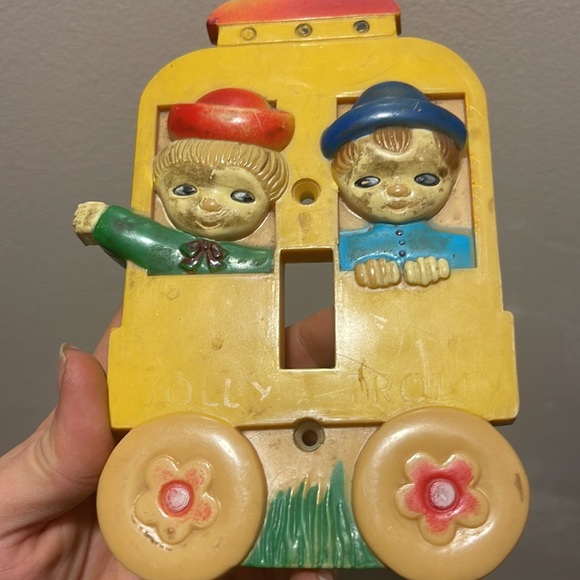 1975 Nursery Originals Jolly and Rolly on a Trolley Light Switch Cover - Picture 2 of 4